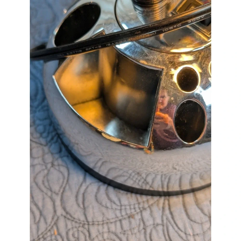 Vintage Bauhaus Style Chrome Dome Desk Lamp | Mid Century Space Age Task Light